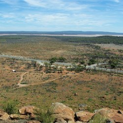 View from the top with our van below