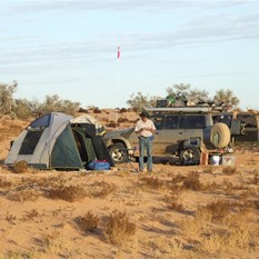 Our camp site for the night complete with a million flies!
