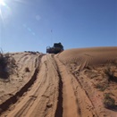 The mighty Pootrol cresting a dune