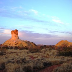Chambers Pillar at sunrise