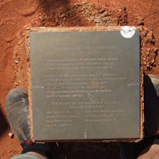 Standing in the centre of Australia.