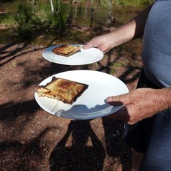 Jaffles cookedi in the Ozpig