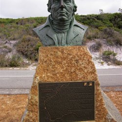 Monument dedicated to French explorer Nicolas Baudin