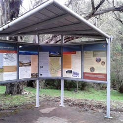 Information kiosk at Geehi camping ground