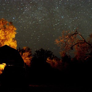 Night Sky and Campfire at Drovers Pool, Wandina Station, WA