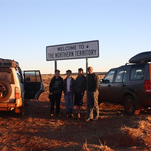 Johnno, Pete and the boys at the border