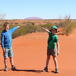 First view of Ayers Rock