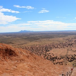 Half way up Ayers Rock