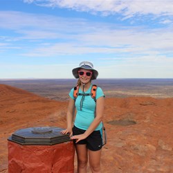 Alex at the top of Ayers Rock