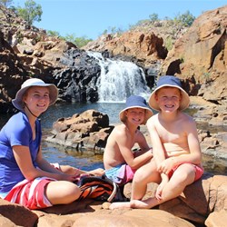 Kids Chilling at Top Pool Edith Falls