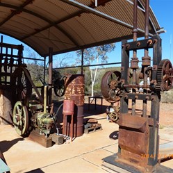 Arltunga - display of old mining machinery