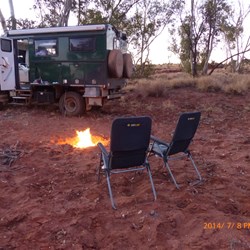 Our camp in the dry Plenty River