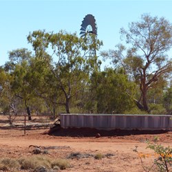 A lone windmill and bore