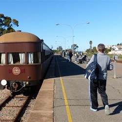 Carriage backing into the station