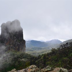 Warrumbungles walking on a cold wet day