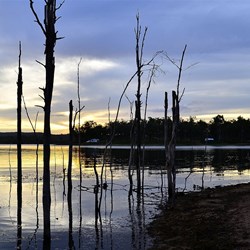 Wuruma dam at sunset
