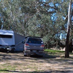 this is us in our riverside camping site on the Darling River at Trilby Station