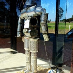 tin man sculpture at Conargo NSW