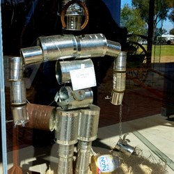 tin man sculpture at Conargo NSW