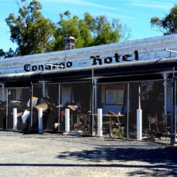 Hotel ruins, burnt November 2014, at Conargo NSW