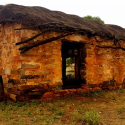 thatched roof building near Burra Creek Gorge SA