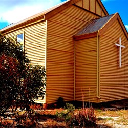 Corrugated iron Church at Iron Knob SA