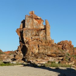Sailing ship in rock 
