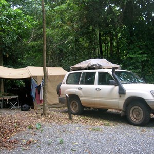 Set up in rainforest
