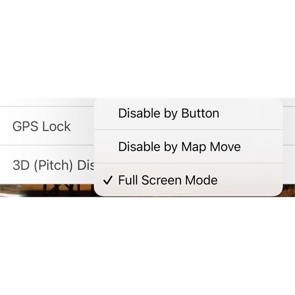 New GPS Lock toggle option in Settings