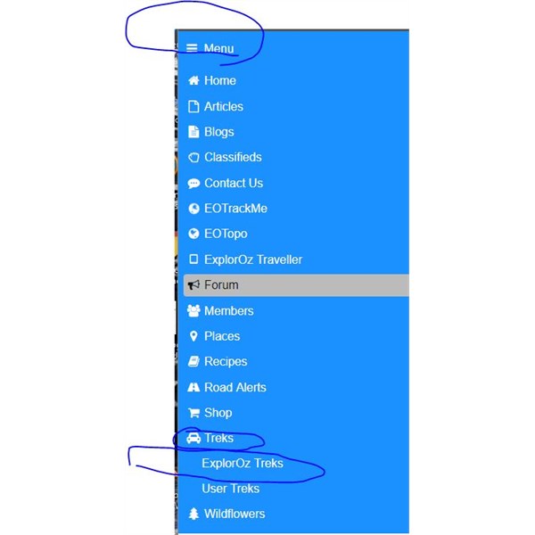 ExplorOz Treks in Menu
