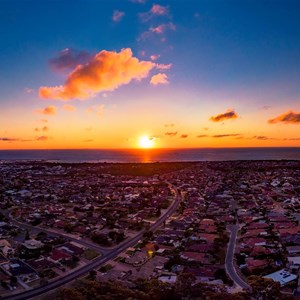 Panorama sunset Hillarys, Perth Western Australia