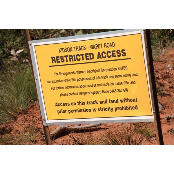 WAPET access sign