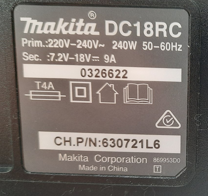 Charging 18V Makita batteries