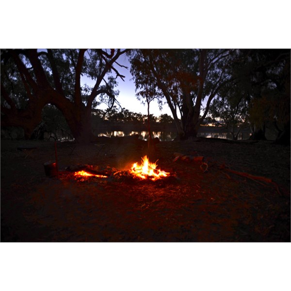 Camp Fire by the "Billabong"
