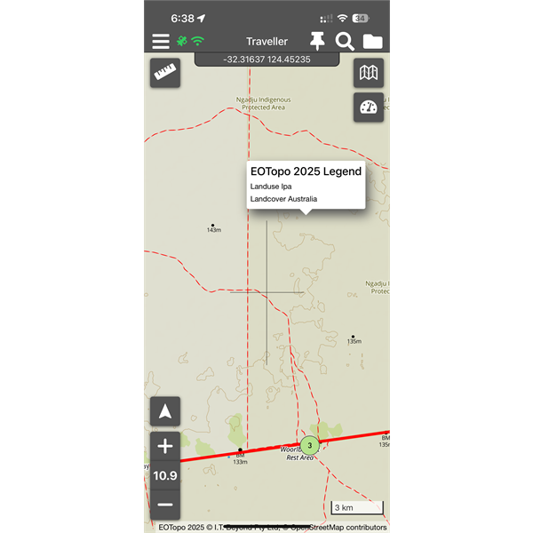 Shaded land area - dynamic legend says IPA