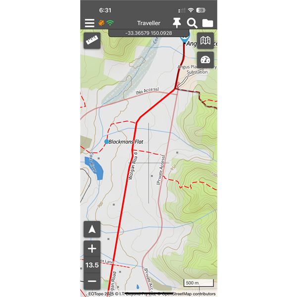 Private Road labelled & diff colour