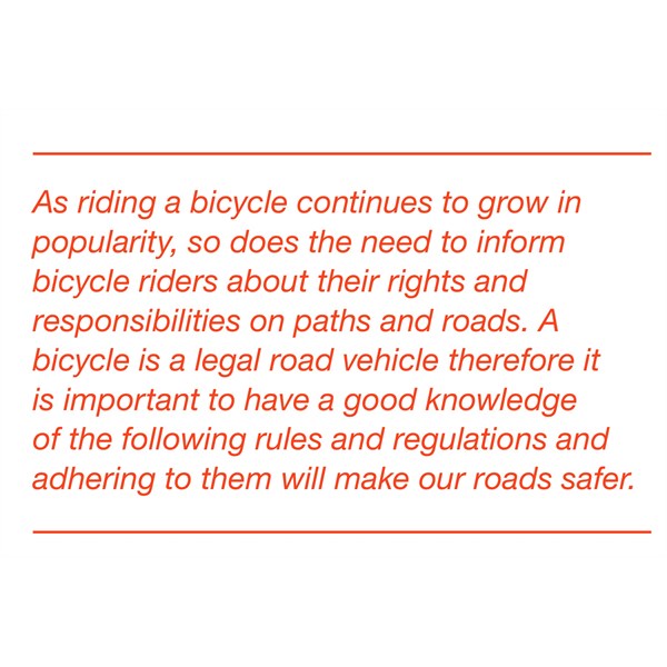 Extract from WA Department of Transport - Cycling Rules