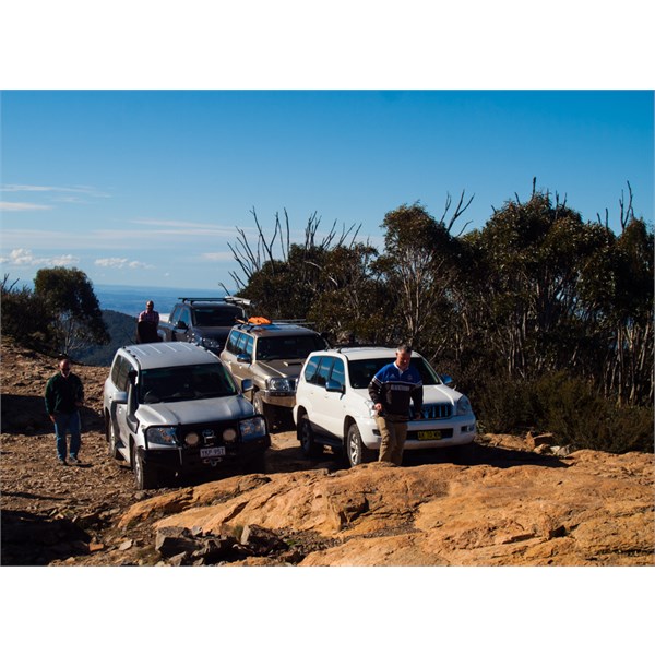 Vehicles on the summit