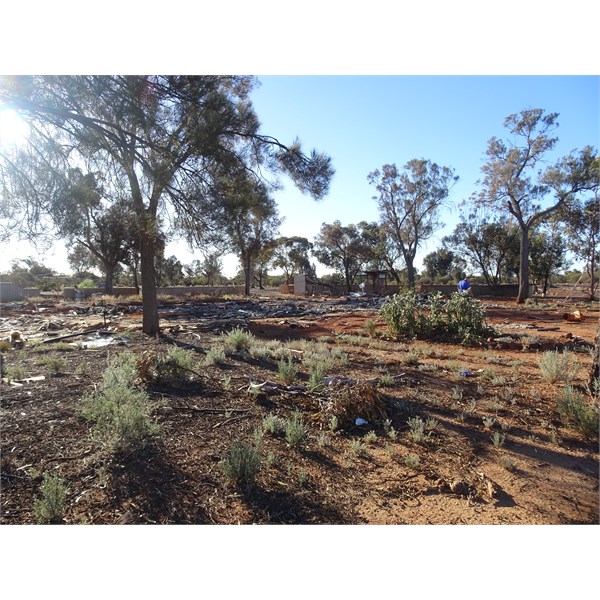 What's left of the homestead.