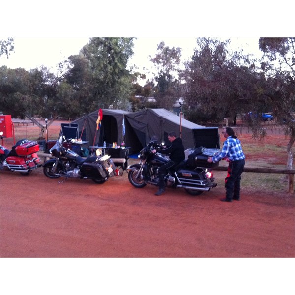 Two OzTents set up together.