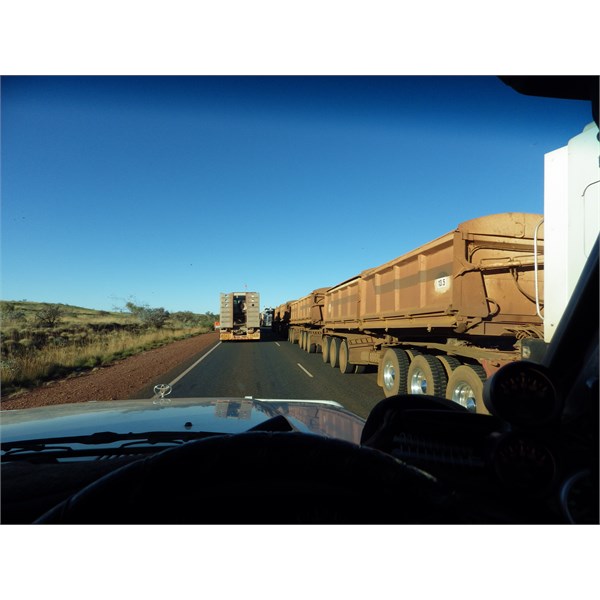 Heavy haulage on the GN Highway ~ inland Pilbara