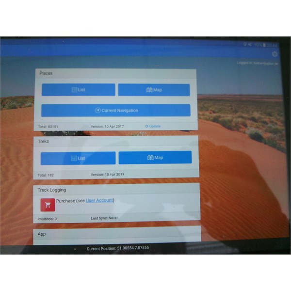 Logged in, no Tracking