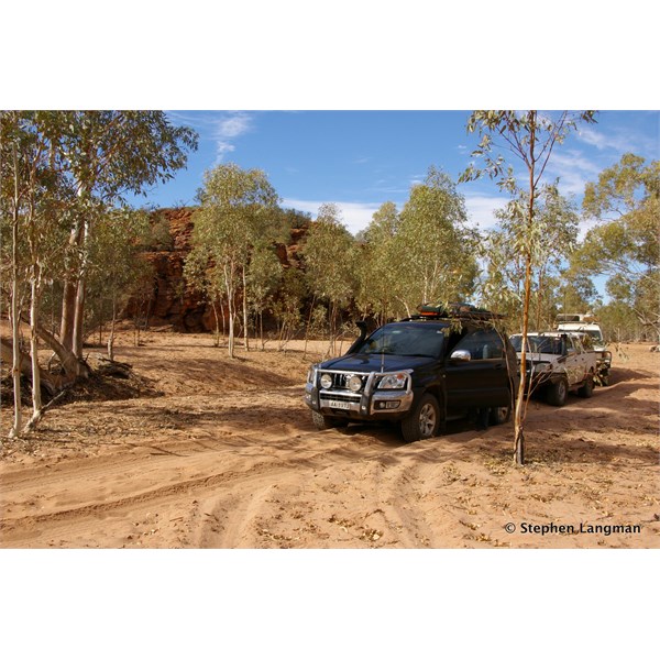 One of the sections where you are driving the the bed of the Finke River