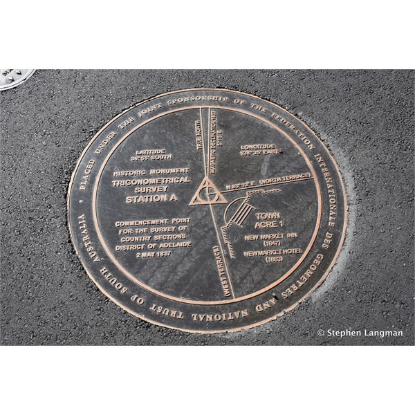 Trig Station A in Adelaide by Colonel Light was the first surveyor in the world to use trigonometrical surveys