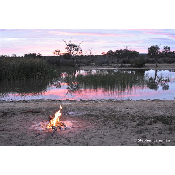 Nothing beats a great campfire at the Muloorina Camping area