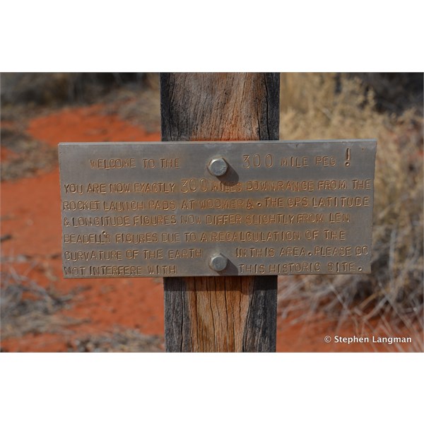 Original sign at the 300 mile marker