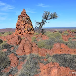 There is an old Survey Stone Cairn at the top of the hill