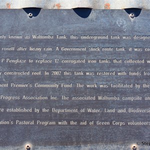 Plaque on the tank