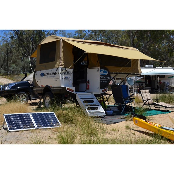 The full width rear awning over the rear step area