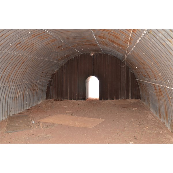 Inside one of the shelters.